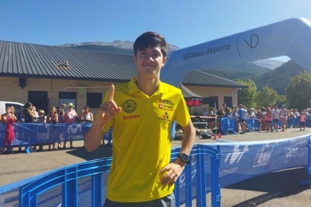 Sergio del Barrio, en la Fuente del Paco de Villanúa. Foto: Sportaragon.com