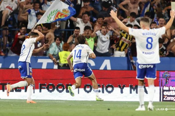 Francho celebra un gol. FOTO: LaLiga