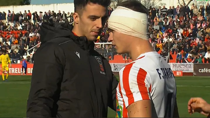 Frank, autor del gol del Barbastro que ha eliminado al Almería de la Copa del Rey. Foto: cedida