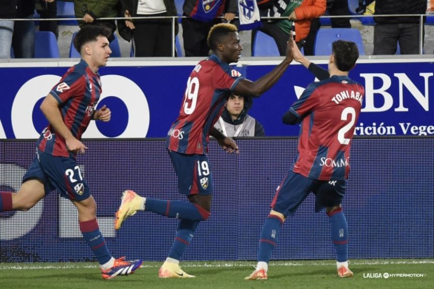 Soko fue clave en el Huesca - Cartagena con su gol. | Foto: LaLiga