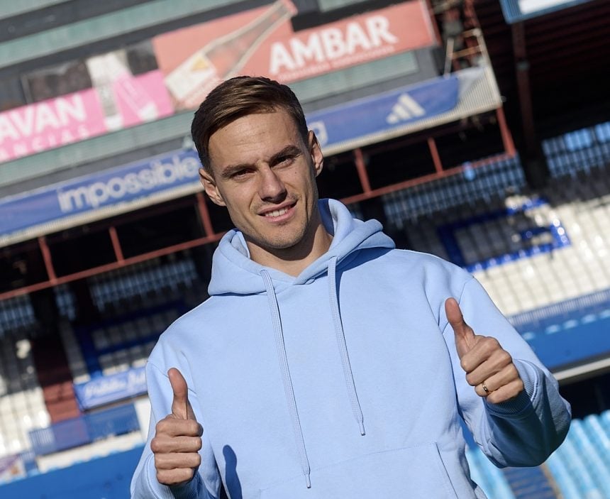 Dani Gómez y su estreno en el Real Zaragoza